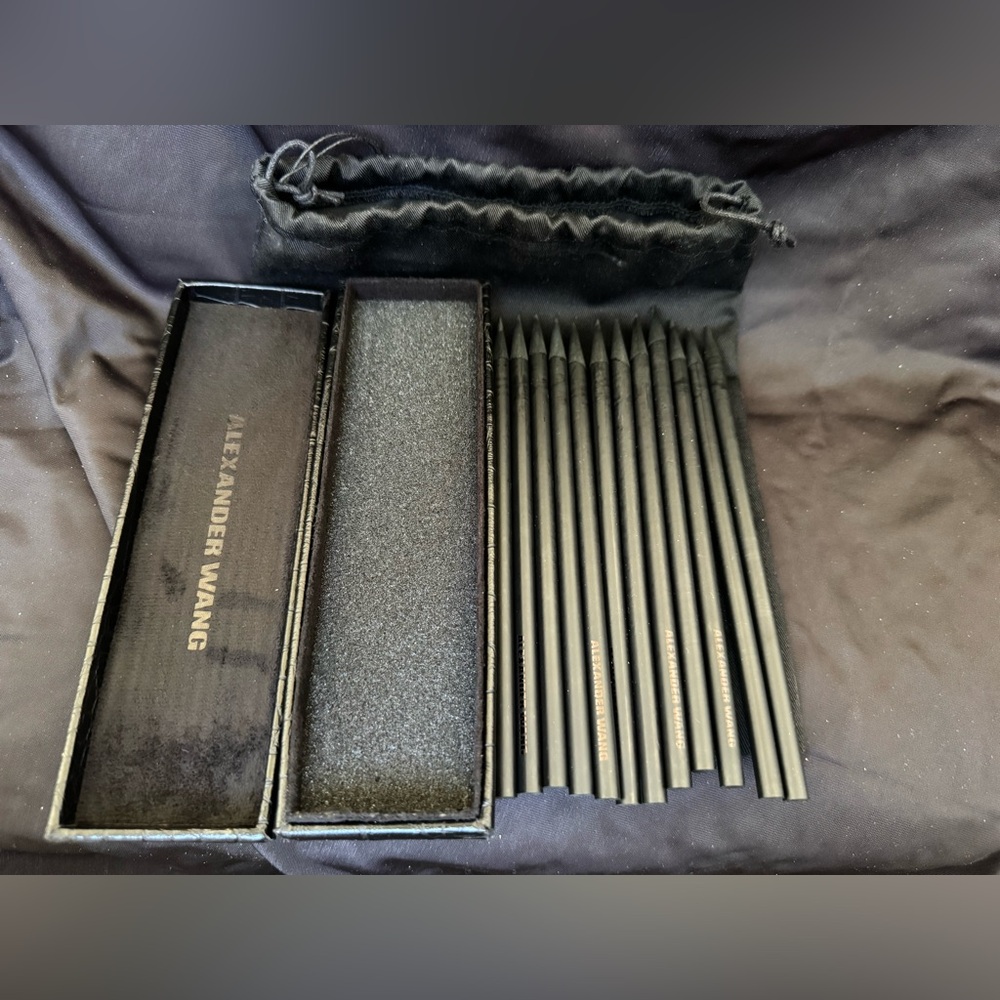 Alexander Wang Black Pencil Collection with emboss croc case